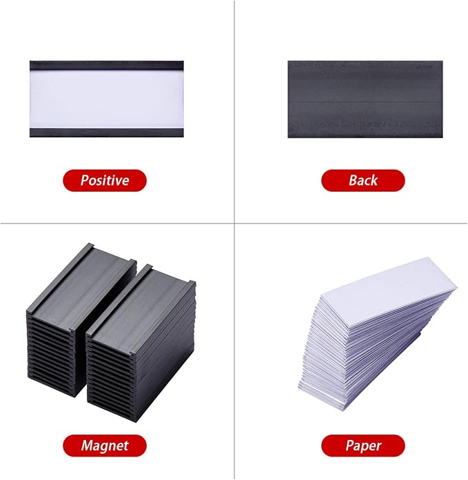 Magnetic Label Holders with Magnets Magnetic Data Card Holders with Clear - Image 5