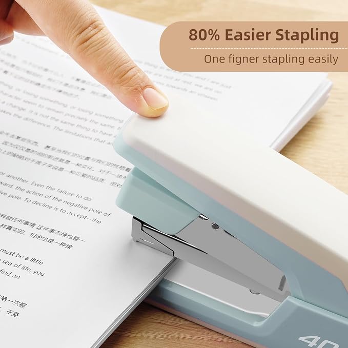 Deli Effortless Desktop Stapler, Heavy Duty Stapler, 40-50 Sheet Capacity - Image 2