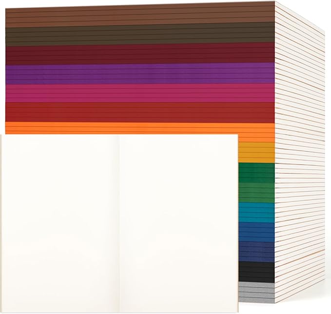 ALKALO 60 Pack Blank Notebook Journals Bulk, A5 Unlined Paper Composition by ALKALO