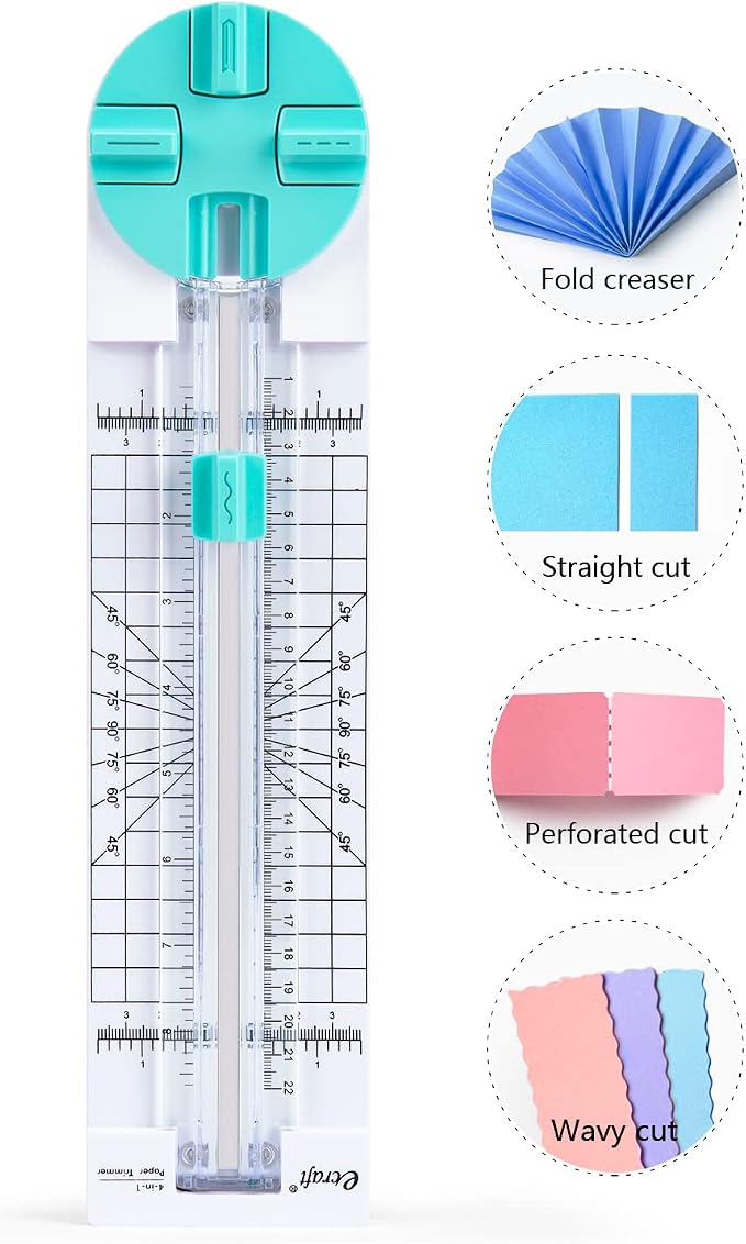 Paper Trimmer Craft Paper Cutter: 4 Style Multi-Function Scrapbooking Tool by ecraft
