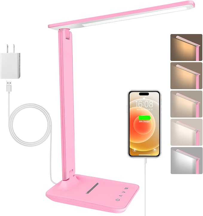 White crown LED Desk Lamp Dimmable Table Lamp Reading Lamp by WhiteCrown