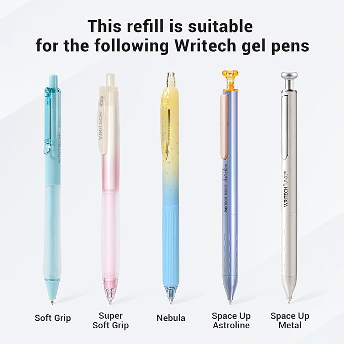 WRITECH Liquid Gel Pen Refills: Fine Point 0.7mm Black Ink Refill - Image 2