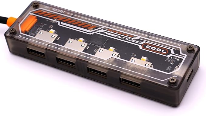 4 Ports Multi-Port USB 3.0 Hub, USB Type C to USB 3.0 4-in-1 Hub Adapter Station with a USB C Power Port for Laptop, Flash Drive, Keyboard, Mouse, Transfer Rate tp to 5Gbps-DeskLoop Office