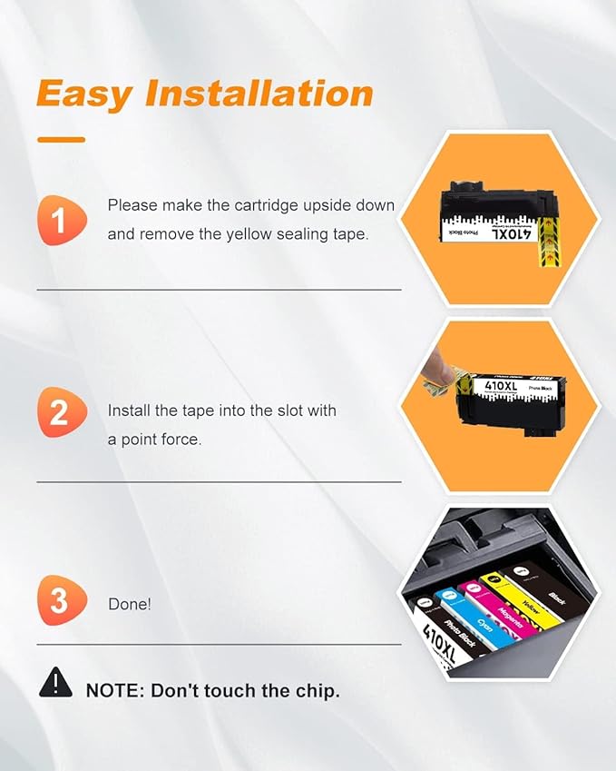 5 Pack 410XL Ink Cartridges for Epson 410 Ink Cartridges Combo Pack Remanufactured for Epson 410XL Works with Epson Expression XP-830 XP-7100 XP-640 XP-530 (Black, Cyan, Magenta, Yellow, Photo Black)-DeskLoop Office