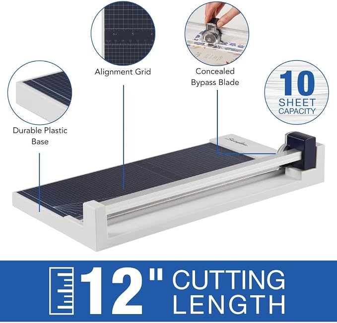Swingline Paper Cutter, 10 Sheet Capacity, ClassicCut 1210P - Image 2
