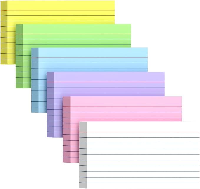 300 Count Index Cards 3x5 Inch Colored by Unknown