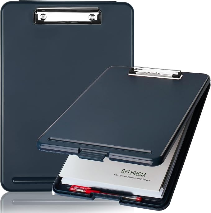 Clipboard with Storage, Storage Clipboard with Clip, Clipboards Foldable by SFLHHDM