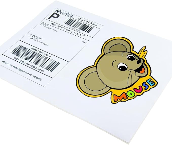 L LIKED 30 Printable White Sticker Paper Full Sheet Label, 8.5" x 11" - Image 8