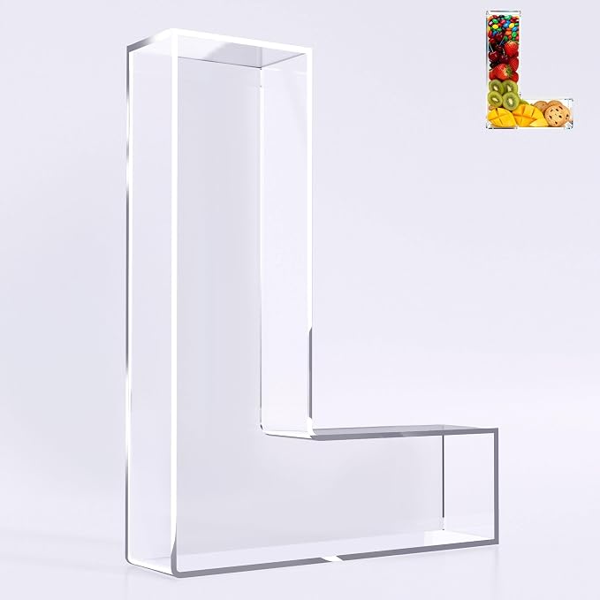Ledido 10’’ Acrylic Letter Charcuterie Board Box, Reusable Fillable Serving Tray by Ledido