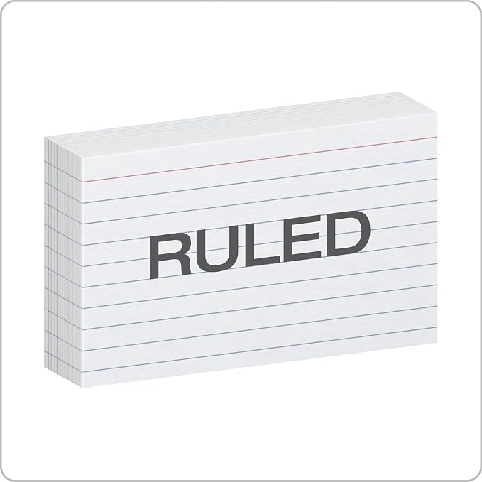 Oxford Ruled Index Cards with Reusable Storage Tray, 3” x 5”, 180 per Pack - Image 4