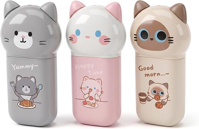 Mabor 3 PCS White Correction Tape Set, Cute Kawaii White Correction Cat Tape by Mabor