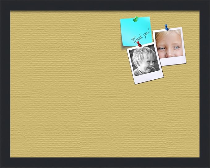 PinPix 18x14 Inch Cork Bulletin Board. This Decorative Framed Pin Board Comes with Honey Pastel Design and a Satin Black Frame. Ideal for Home Office Decor or Message Board (PinPix-1810)-DeskLoop Office