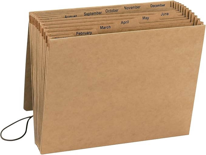 Smead Expanding File with Flap and Cord Closure, 12 Pockets, Letter Size - Image 5