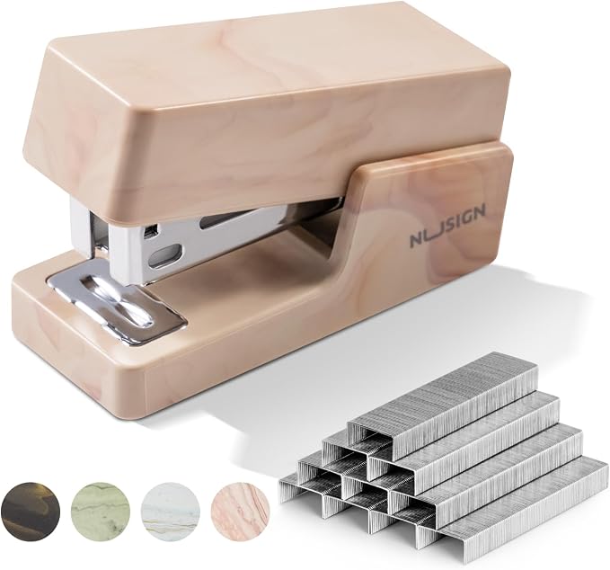 NUSIGN Mini Stapler with 830 Staples, Small Cute Desk Staplers, 25 Sheet by NUSIGN