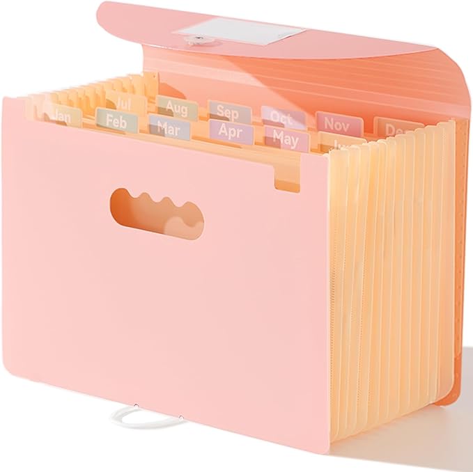 SortRax Accordion File Organizer 12 Pockets, Monthly Bill Receipt Tax Organizer by SortRax