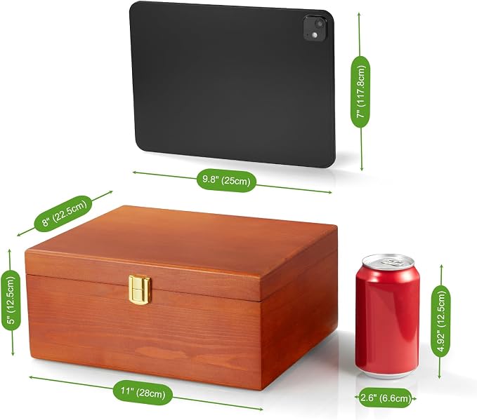DRASTAR Wooden Keepsake Box, Large Storage Box - Image 3