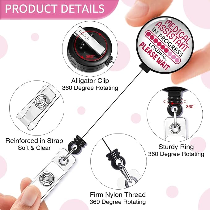 Medical Assistant in Progress Please Wait Badge Reel Retractable - Image 3