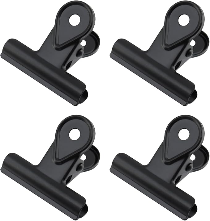 Xiaoyztan Mini Clips, 40mm Wide Metal Black Bulldog Clips Paper Clip Binder by Welcometoxiaoyztan