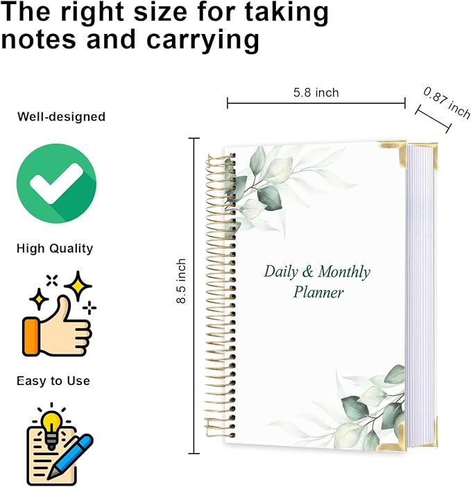 Undated Daily Planner 5.8"x8.5" - Image 2