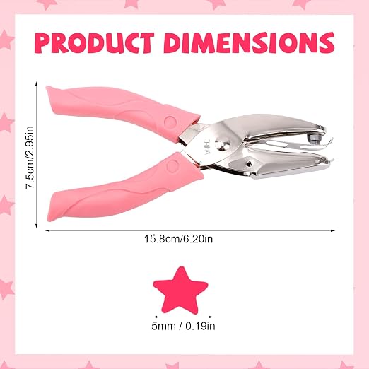 AIEX 5mm Diameter Star Single Hole Punch, Handheld Paper Puncher - Image 2