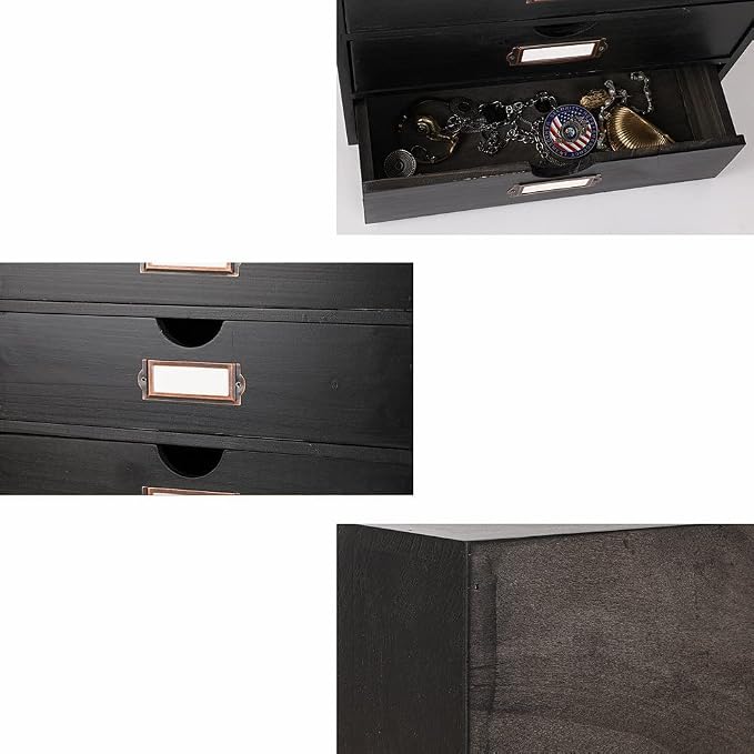 Wooden Storage Box Rustic Desktop Organizer - Image 7