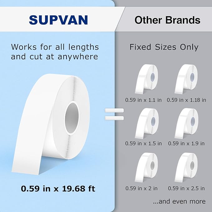 SUPVAN E10 Bluetooth Label Maker Machine with 3 Tapes, Continuous Waterproof Label, Versatile App with 35 Fonts and 1k+ Icons, Inkless Labeler for Home, Kitchen, School, Office Organization, Green-DeskLoop Office