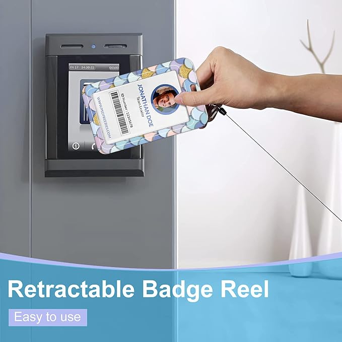 Badge Lanyard and ID Badge Holder, Retractable Badge Reels - Image 5