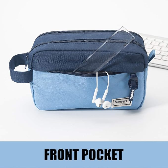 Sooez High Capacity Pencil Case, Big Pencil Bag Pouch Box Organizer Pen Case - Image 3