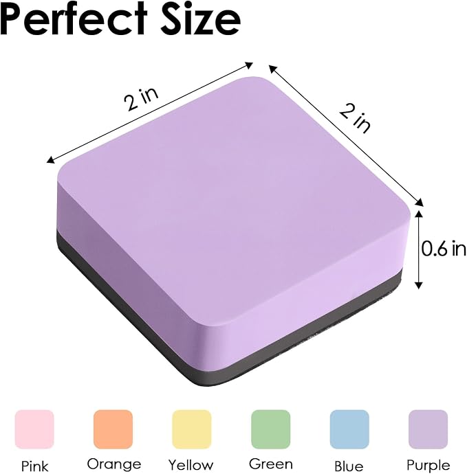 MaxGear Magnetic Dry Erase Erasers, 36 Pack Whiteboard Eraser Macaron Color | - Image 5