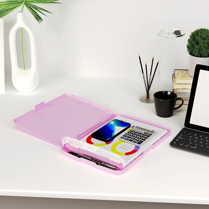 Piasoenc Clipboard with Storage, 8.5 x 11 Organization Box with Pen Holder and - Image 7