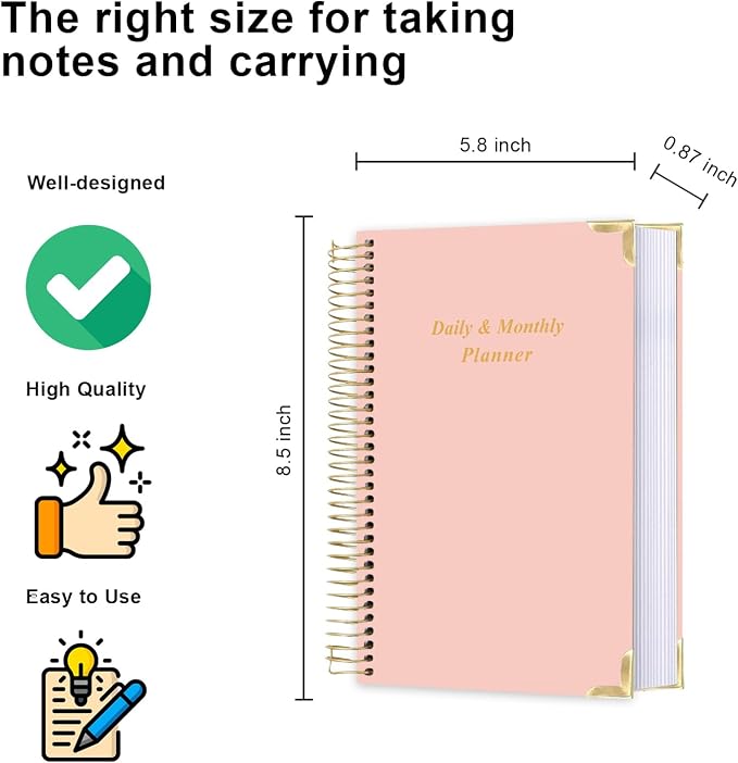 Undated Daily Planner 5.8"x8.5" - Image 2