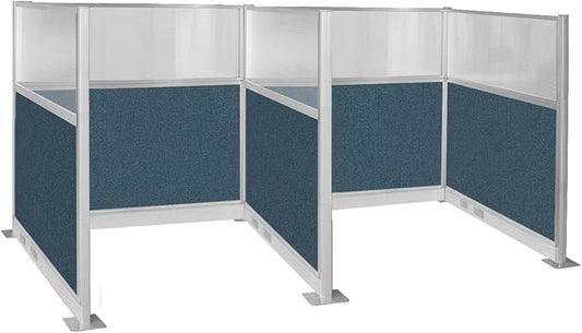 Versare Pre-Configured Hush Panel Electric Cubicle | Workstation Divider Walls | Cubicle Privacy Panels | Office Partition Walls-DeskLoop Office