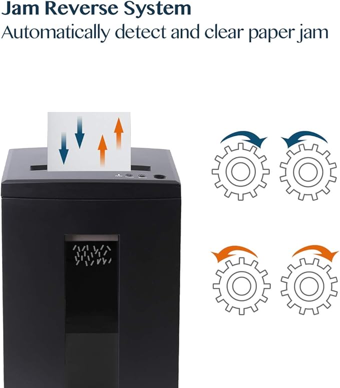 WOLVERINE 10-Sheet Super Micro Cut High Security Level P-5 Heavy Duty Paper/CD/Card Ultra Quiet Shredder for Home Office by 60 Mins Running Time and 6 Gallons Pullout Waste Bin SD9112 (Black ETL)-DeskLoop Office