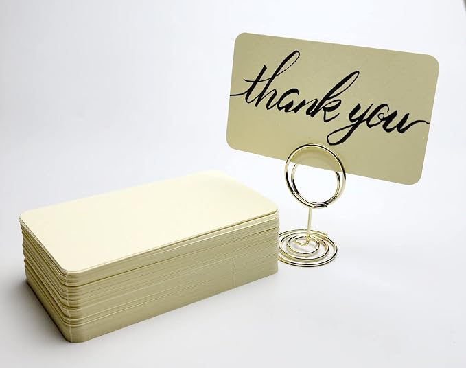 PPAPPAPPIYO 3.5x2 rounded corner index cards180gsm Thick Cardstock, Blank - Image 7