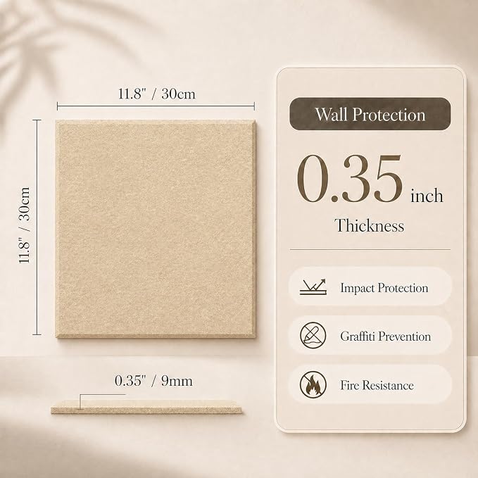 Felt Bulletin Board Tiles, Cork Board Alternative, 48 x 36 in | 0.35 in modular - Image 2