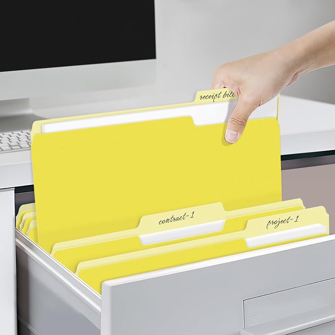 SUNEE File Folders, 36 Pack Manilla Folders 8.5 x 11, Colored File Folders Home - Image 6