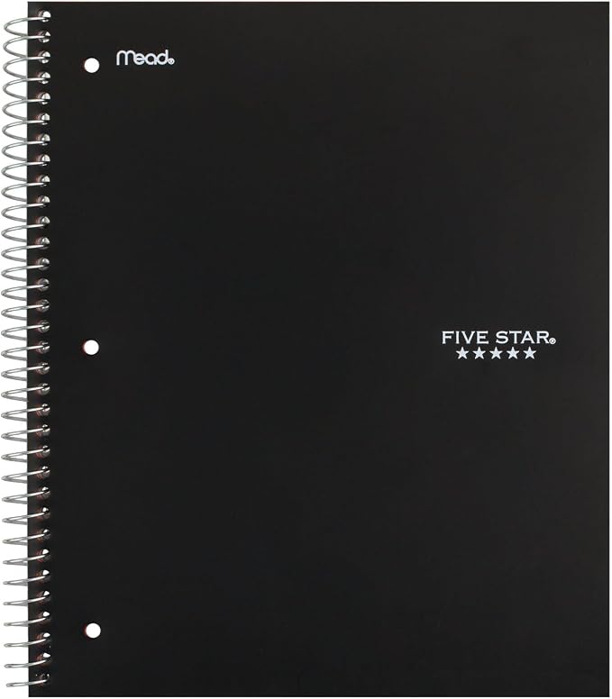 Five Star Spiral Notebook, 3 Subject, Wide Ruled - Image 8