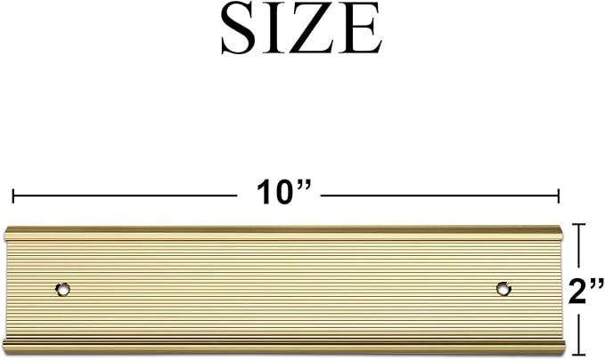 10 Pack 2” x 10” Aluminum Name Plate Holders - Image 3