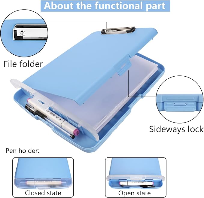 SFLHHDM Clipboard with Pen Holder, Legal Size Nursing Clipboard with Storage - Image 5