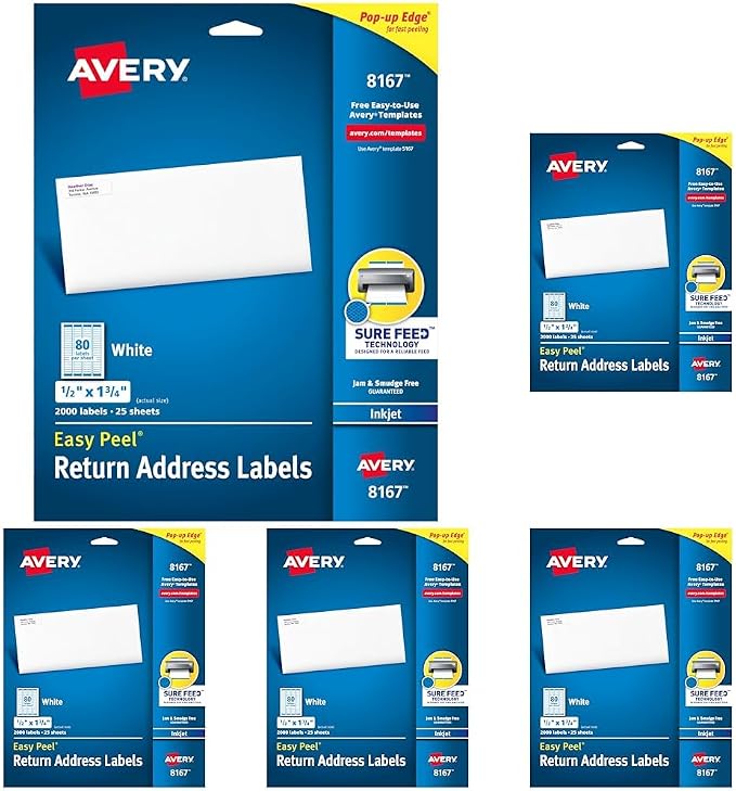 Avery Printable Return Address Labels by Avery
