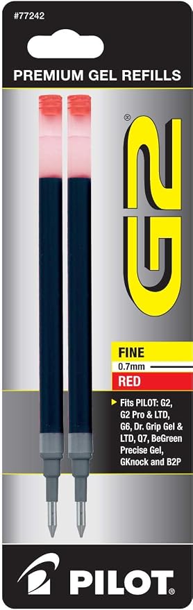 Pilot G2 Gel Ink Pen Refills, Fine Point, 6 Refills - Image 2