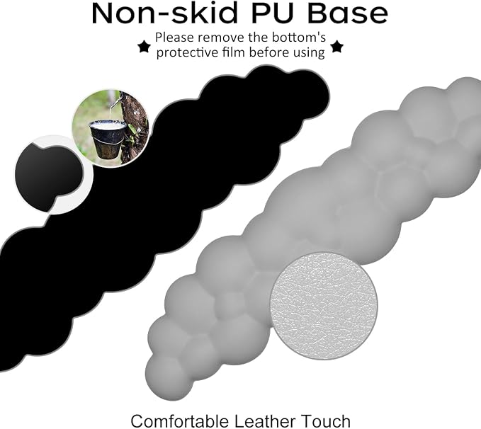 JIKIOU Upgrade Leather Cloud Keyboard Wrist Rest, Cloud Wrist Rest - Image 4