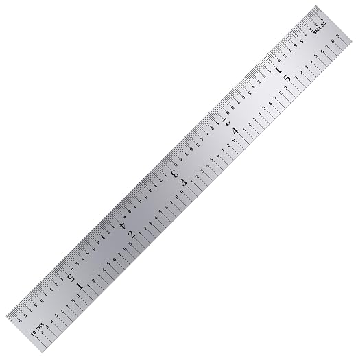 PEC Tools Made in USA Machinist Rule, Satin Chrome Finish, Markings 1/32" - Image 3