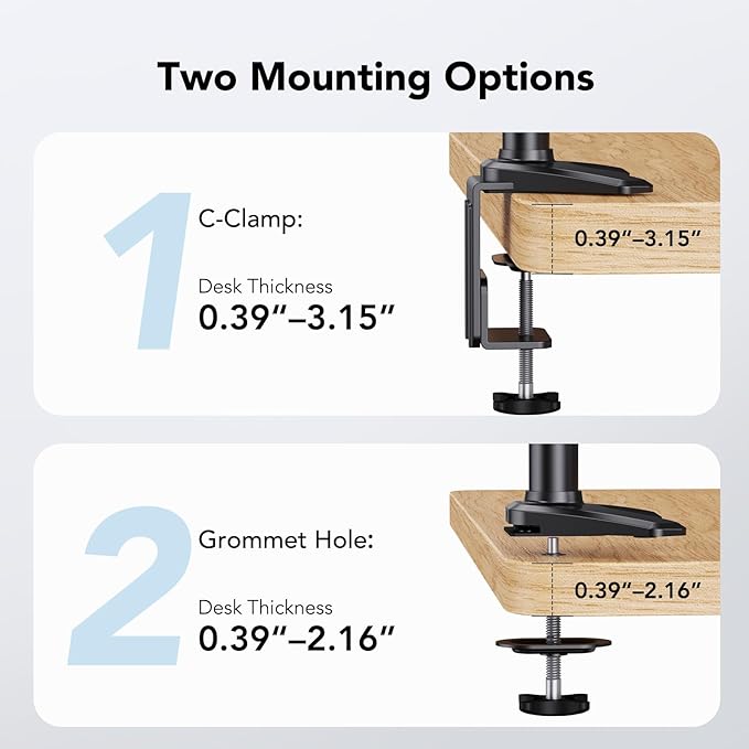 HUANUO Dual Monitor and Laptop Mount for Max 32” Monitor and 17” Laptop, Adjustable Spring Arm with Tilt, Swivel and Rotation, Dual Monitor and Notebook Stand with VESA Bracket 75/100 mm-DeskLoop Office
