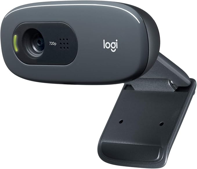 Logitech C270 Webcam, Widescreen Video Calling, Light Correction, by Unknown