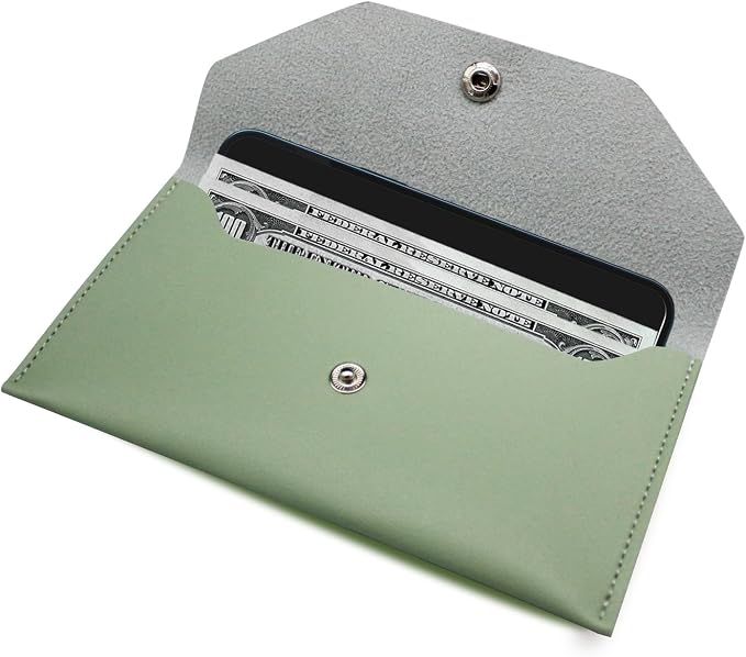 BLMHTWO Cash Wallets for Women, Reusable Envelopes for Cash Leather Cash by BLMHTWO