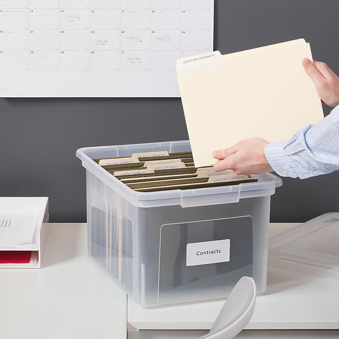 STAPLES File Box Plastic File Box Snap, Letter/Legal Size - Image 7