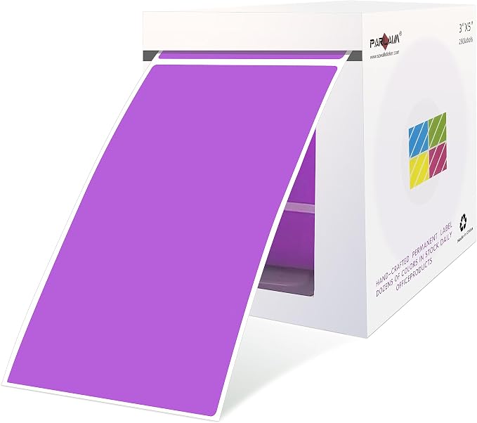 PARLAIM 5 X 3 inch Rectangle Inventory Labels Color Coding Stickers by PARLAIM