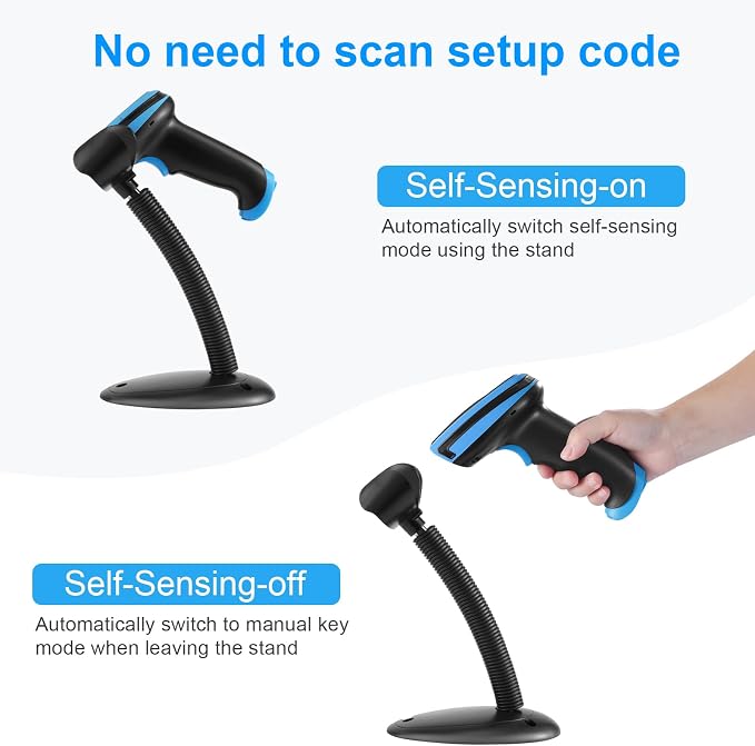 Barcode Scanner Onewscan Wireless 1D Laser Bar Code Scanners - Image 3