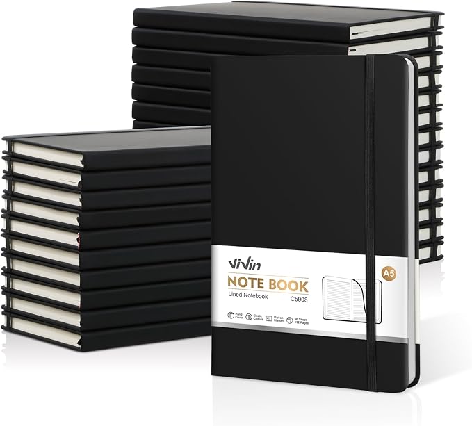 ViVin Lined Journal Notebooks for Professional Office Work, 192 Pages, Medium by ViVin